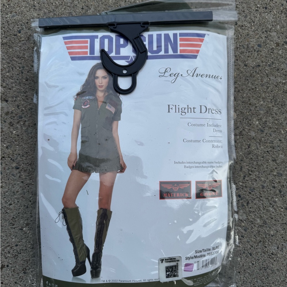 Olive Green Top Gun Flight Dress Costume